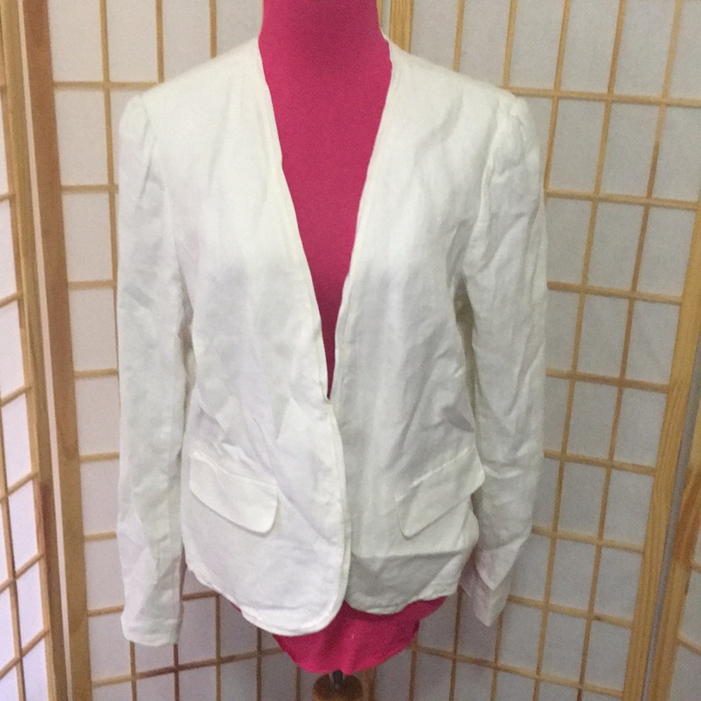 Loft White linen blazer sz XL